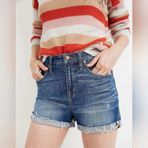 Madewell "High-Rise Denim Shorts, Glenoaks Wash: Cutoff Edition" Women's Size 28 - Picture 3 of 11